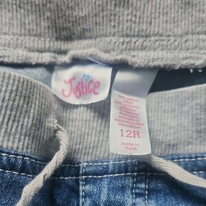 Justice Blue Jean Shorts with Drawstring